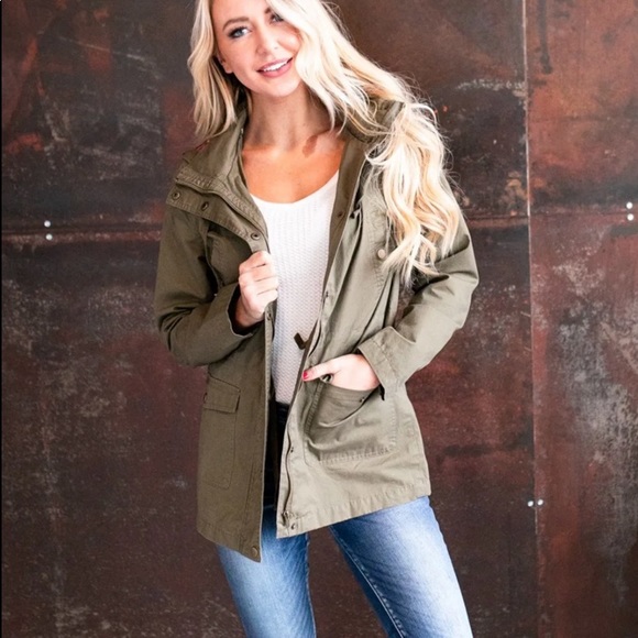 Plaid Hooded Utility Jacket - Picture 3 of 4